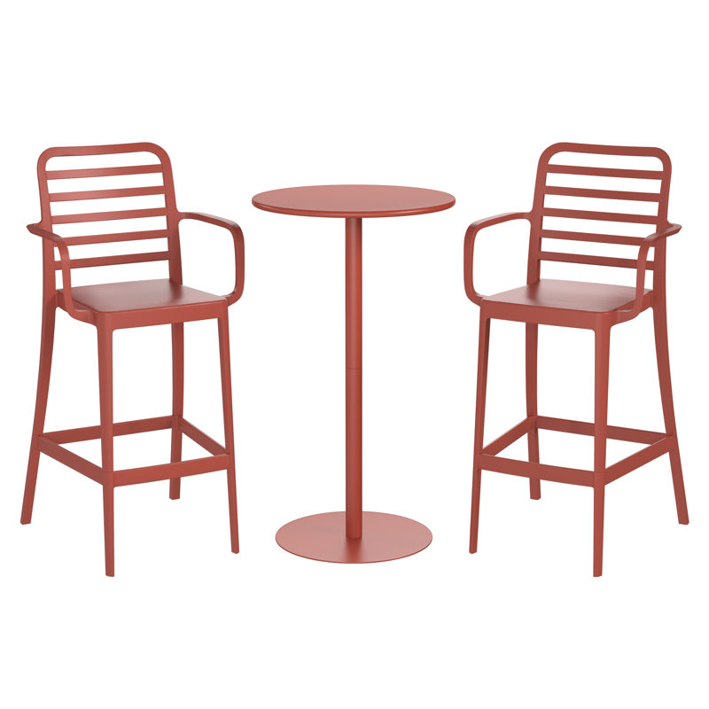 Ensemble de salle à manger pour 2 personnes, Rouge