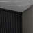 Modern Sideboard With Four Doors, Metal Handles & Legs And Adjustable Shelves Kitchen Cabinet (Black)-2114672569