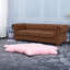 Canapé classique Chesterfield 3 places, similicuir brun, mobilier de salon élégant