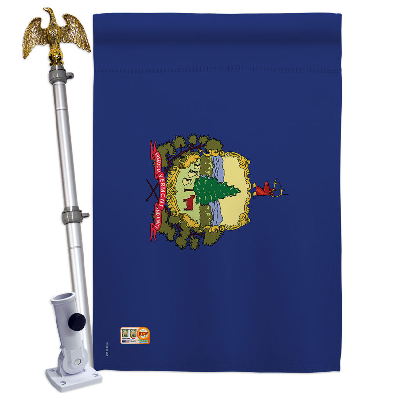 Polyester à 2 côtés 40 x 28 pi Ensemble de drapeaux, Vermont