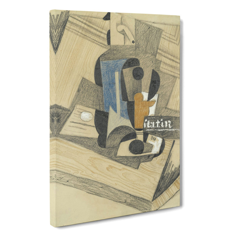 Siphon And Glass by Juan Gris - Wrapped Canvas Painting, 50cm H x 35cm W x 3cm D