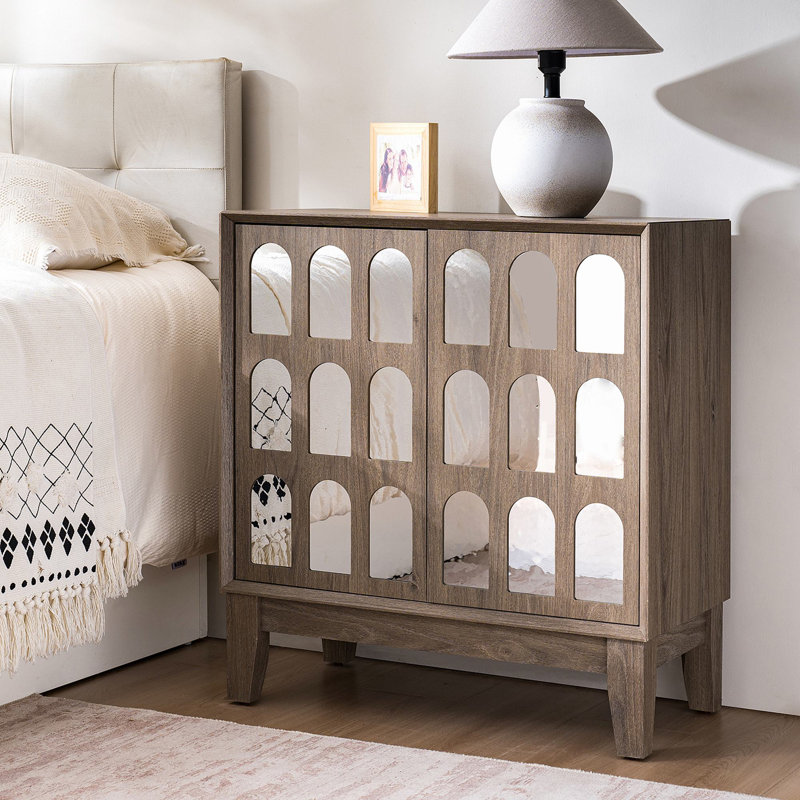 Table de chevet 29,38 po Amarilys, Aulne gris