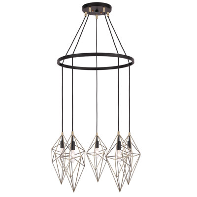 Luverne 5 - Light Wagon Wheel Chandelier