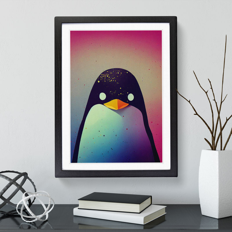 Penguin In Colour No.3 Abstract - Wall Art, 29.7cm H x 21cm W, Paper, No Matte