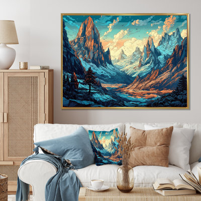 «Towering Mountain Peaks Swiss Alpes I», reproduction sur toile