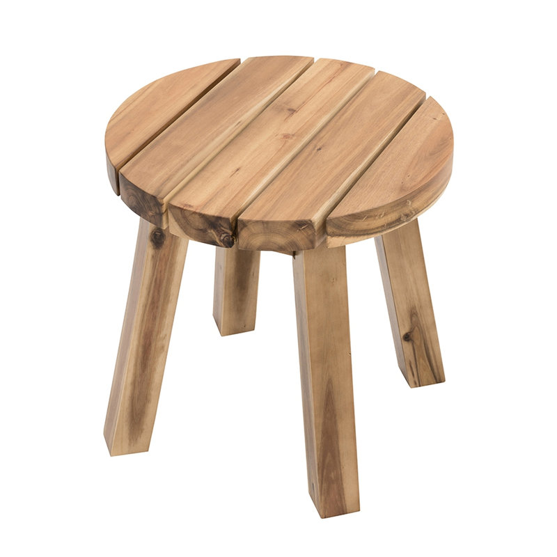 Table d'appoint ronde en bois massif de 40,6 x 40,6 cm (16 x 16 pouces), idéale pour une décoration intérieure de style classique. Hauteur : 41 cm (16,1 pouces). Un indispensable pour votre maison.