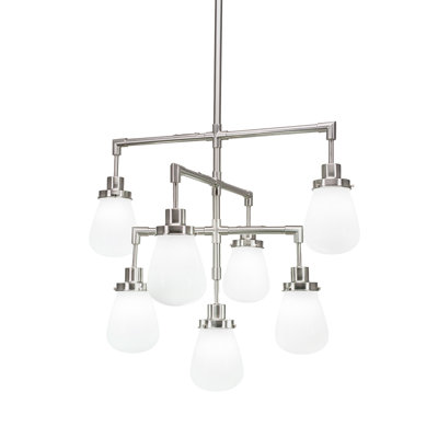Lustre 7 lumières Elwell illustré avec verre de 5 po