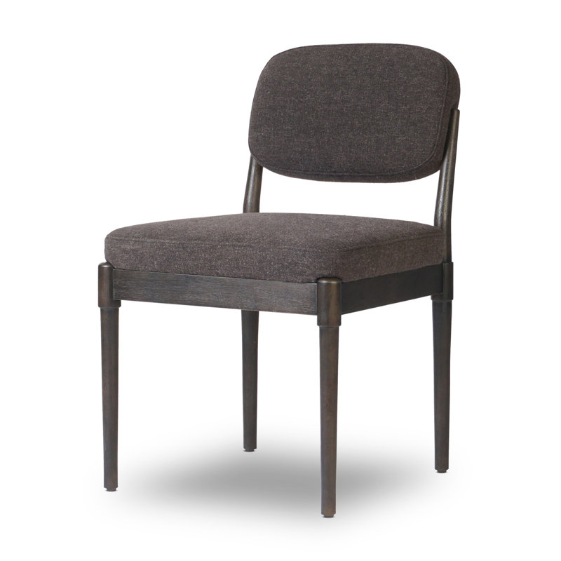 ESTHER Upholstered Dining Chair, Antwerp Noir, Burnt Oak