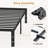 Lutherville 14'' Black Metal Platform Bed Frame With Steel Slat Support, No Box Spring Needed-989472396-953011261