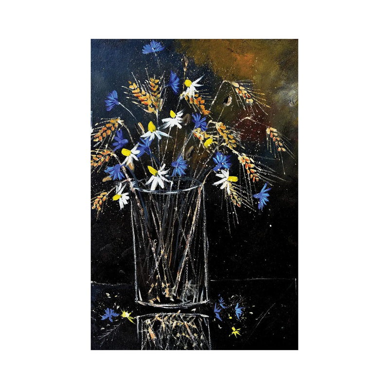 A Still Life With Field Flowers by Pol Ledent - Wrapped Canvas Print, 66.04 cm H x 45.72 cm W