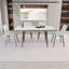 Ensemble de table de salle à manger et de chaises de 47 à 63 po à rallonge moderne en bois aggloméré