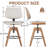 Adjustable Height Swivel Bar Stools With Back, Modern Pu Leather Counter Stool For Kitchen Island (Set of 4)-1438733476-1438733474
