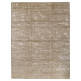 Hand Knotted Area Rug in Gold
