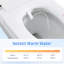 Toilette intelligente avec bidet intégré, fonction de chasse d'eau automatique et de siège chauffant, température de lavage à l'eau chaude réglable, modes multiples, y compris lavage à l'arrière, commodité de nuit pour la nuit, numérique