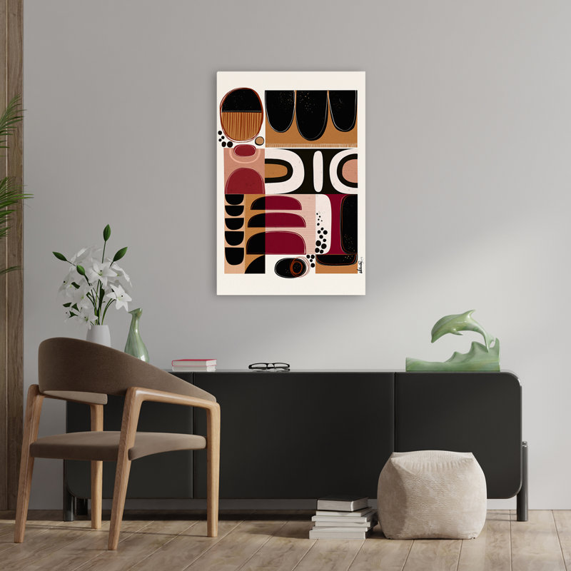 Phylatique - Tapisserie tribale - Art abstrait, H 36 po x l 24 po