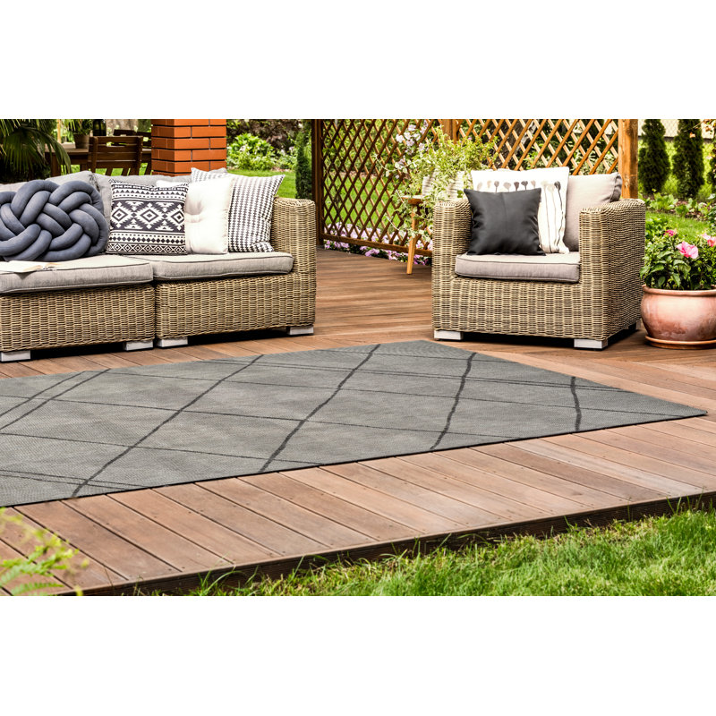 Geometric Hand Woven Area Rug, Rectangle 160 x 220cm