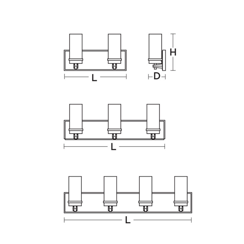 Makela 3 - Light Dimmable LED Vanity Light, Satin Nickel