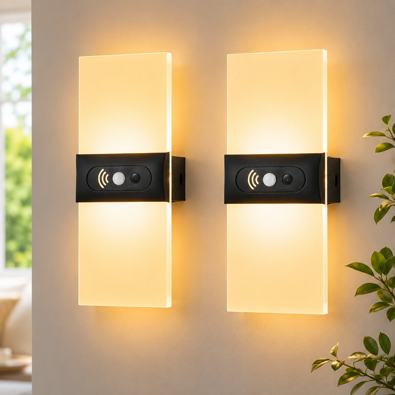 Rechargeable Motion Sensor Wall Lights, Magnetic USB-C, Set of 2, Warm Light