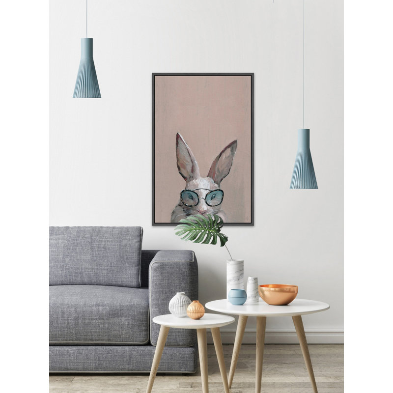 «Serious Hare», reproduction sur toile, H 60 po x l 40 po x P 1,5 po