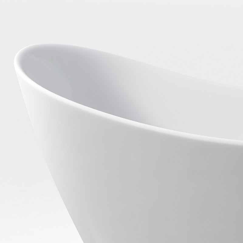 59" Freestanding Acrylic Bathtub with Chrome Drain