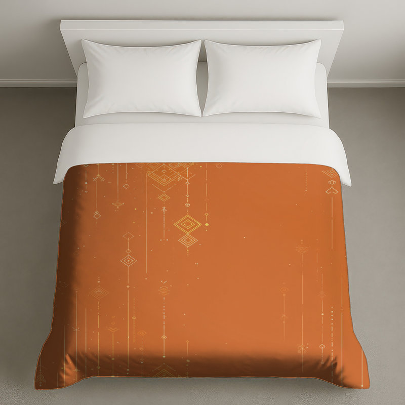 Housse de couette géométrique, Lit simple