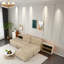 Canapé-lit modulaire en chenille avec supports de rangement et mobilité facile, canapé en L flexible pour le salon, canapé modulaire à 4 places, canapé-lit convertible pour petits appartements-1276018201