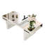 Table basse à miroir rectangulaire de luxe 47 pouces avec verre trempé cannelé