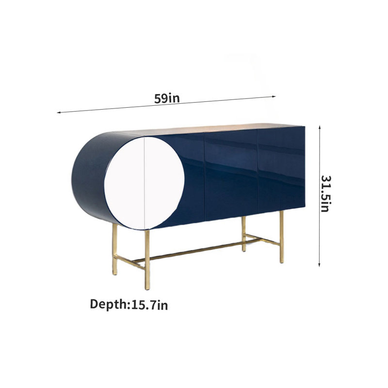 Deesha 59'' Sideboard, Blue/White