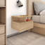  Ensemble de 2 tables de chevet flottantes en bois d'ingénierie blanc compact-1420478480-1533942402