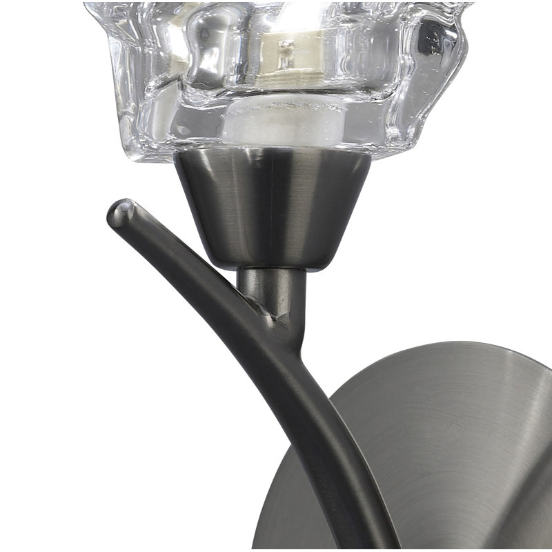 Aynor 1-Light Dimmable Satin Nickel Wallchiere