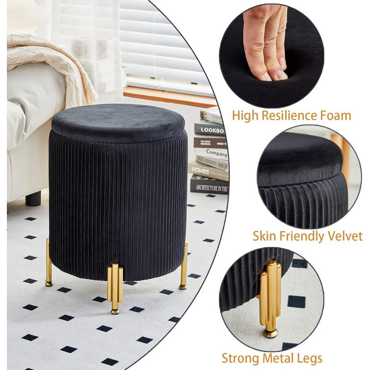 Furnimart Faux Sherpa Storage Ottoman — Furnimart Inc