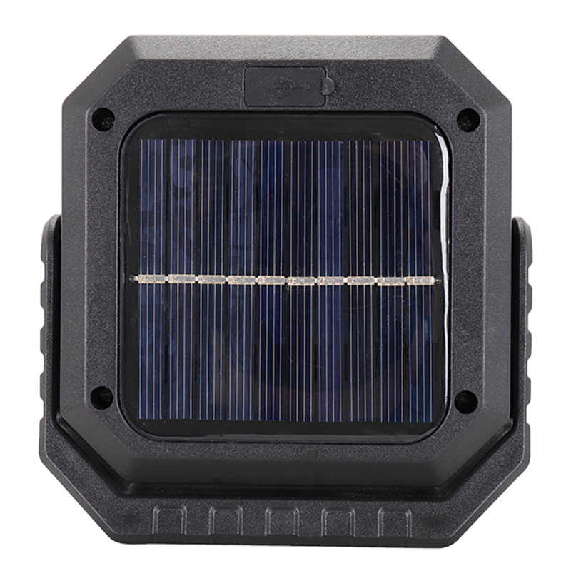 500 Lumen Led Rechargeable Solar Work Light With Magnetic Base, Charge By Usb/Solar