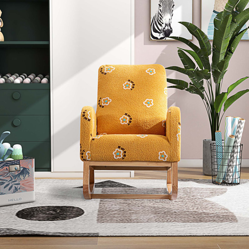 Chaise berçante, Polyester moutarde