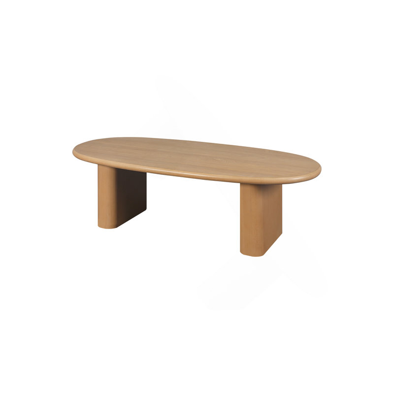 51'' Tapered Tabletop Coffee Table, Natural Wood