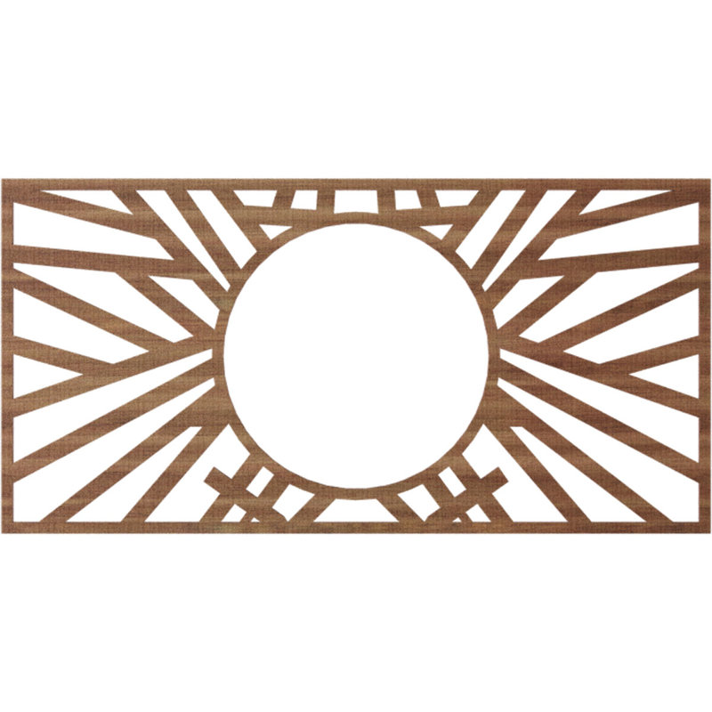 Hoover Ceiling Medallion, Walnut, 19" H x 38" W x 0.38" D