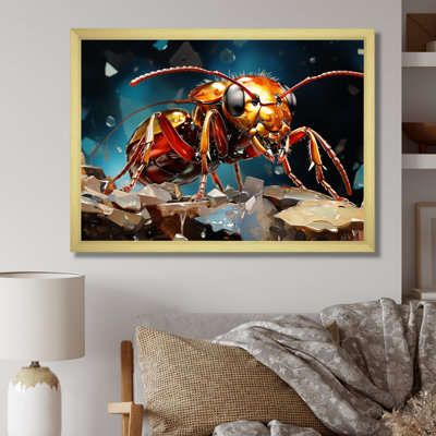 " Art Deco Forager Gold Ant I "