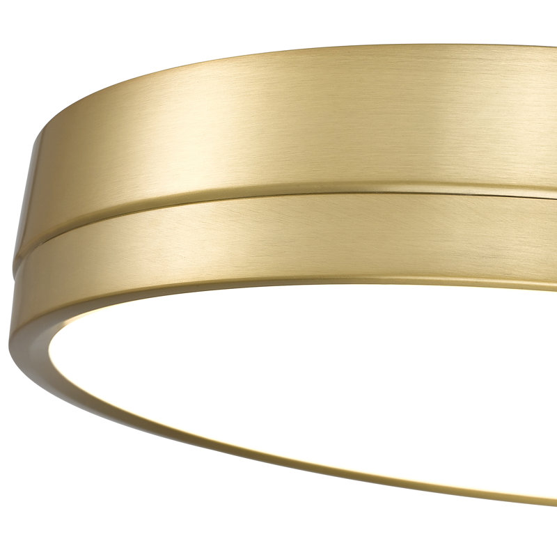 Brexleigh Acrylic LED Flush Mount, Modern Gold