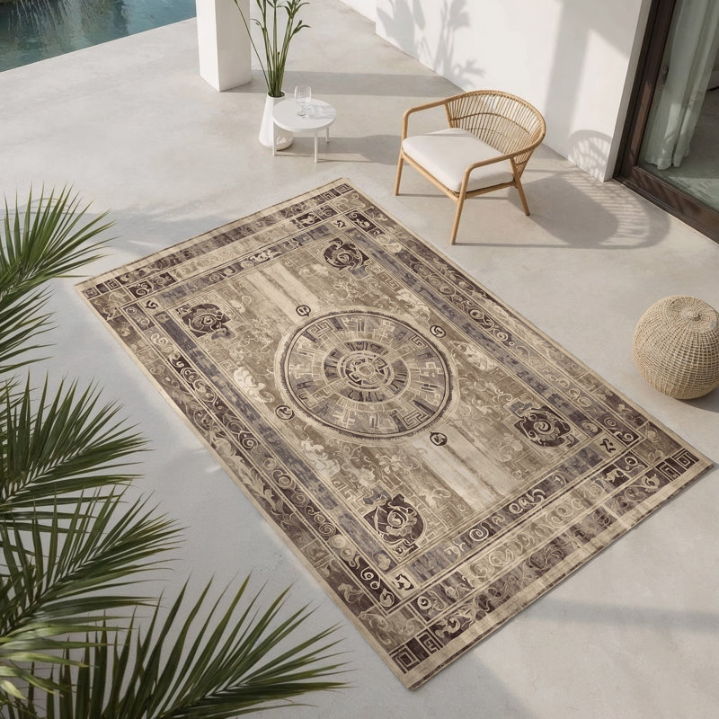 Tapis intérieur et extérieur Cretan Harmony, Rectangle 1'6" x 2'6"