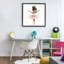 Ballerine rose avec cadre flottant doré, design Creative Studio-1962074165-1962074164