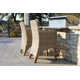 Nicole High-Density Polyethylene (HDPE) Wicker Premium All-Weather Wicker Dining Armchair with Sunbrella® Cushion