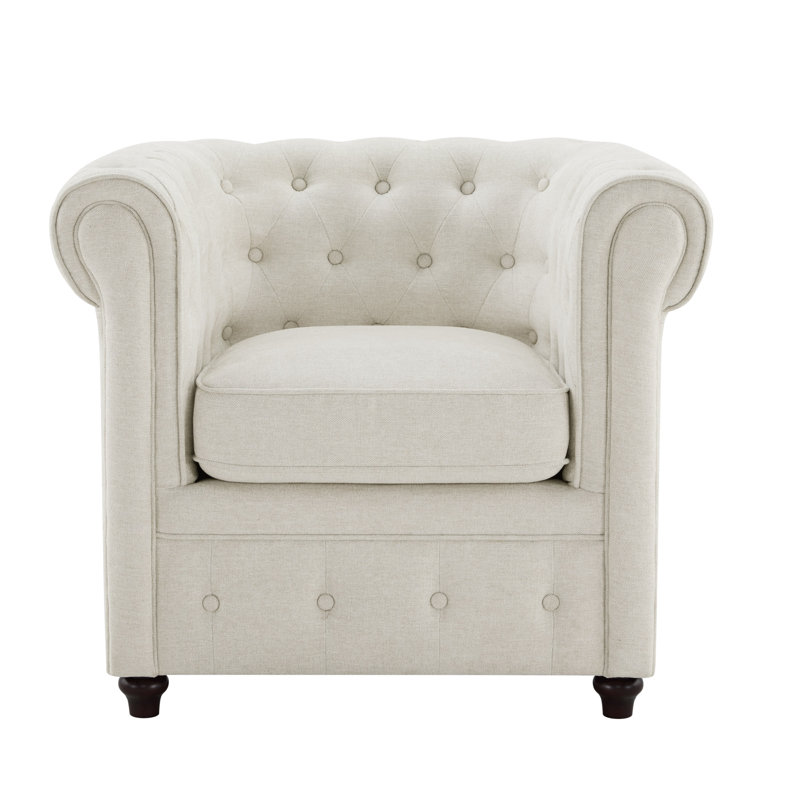 Fauteuil club Chesterfield Camberley (ensemble de 2), Blanc