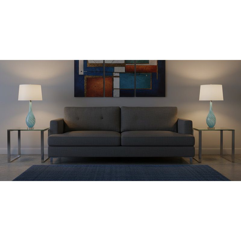 Brescia Ceramic Table Lamp, Light Blue