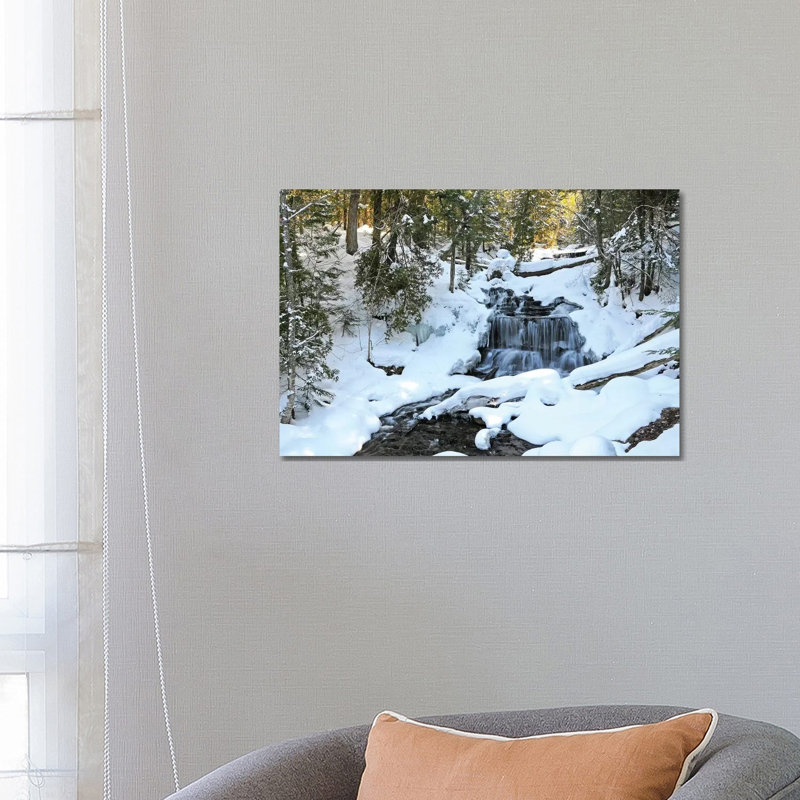 Winter Waterfall by Brian Wolf - Wrapped Canvas Gallery-Wrapped Canvas Giclée