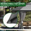 Pavillon de jardin d'extérieur 11 x 13 pi avec moustiquaire et rideau