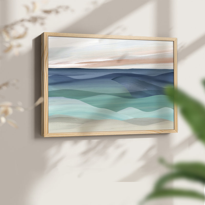 Shifting Seas - Imprimé encadré - Restickable, Naturel, H 22 po x l 28 po