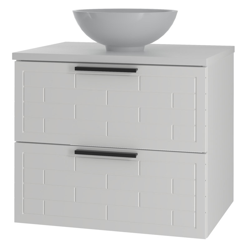 Annalea Wall Mounted Required Bathroom Storage Furniture Set