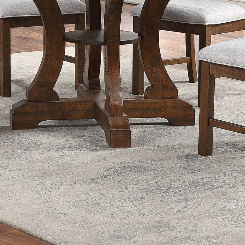 4 Round Table, Formal Style, Solid Wood Traditional Style Dining Table In Colour, Seats 4, Oak