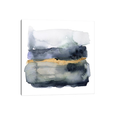Golden Indigo I 1 Piece Wrapped Canvas Wall Art