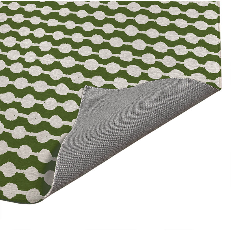 Tapis de cuisine Dot Dot, Rectangulaire 2 pi x 3 pi, Vert olive