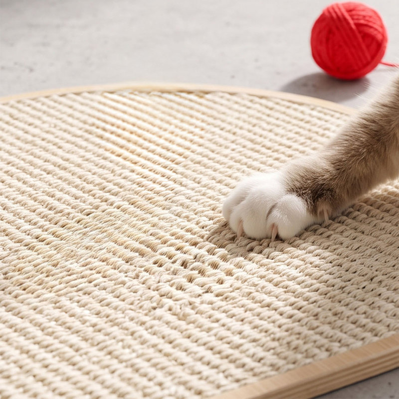 P lastic ground plug decorations Sisal Scratching Mat Heavy Duty Sofa Protector Multifunctional Claw Scratcher Wall Mounted Scratch Pad Furniture Guard Toy For Indoor Purring Companions